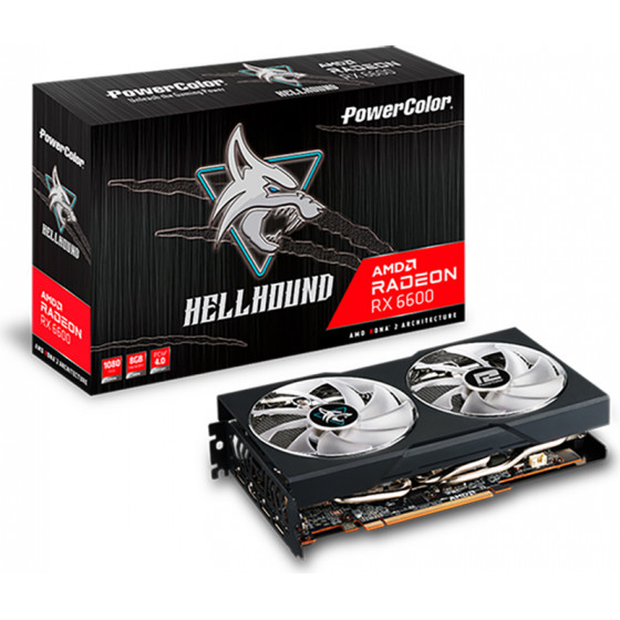Powercolor Radeon RX 6600 Hellhound 8GB GDDR6 (Non-LHR) - (AXRX 6600 8GBD6-3DHL)