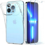Spigen ���� TPU Liquid Crystal (1 ���) & Tempered Glass TR Slim (2 ���) Apple iPhone 13 Pro Crystal Pack ������� - (ACS03637)