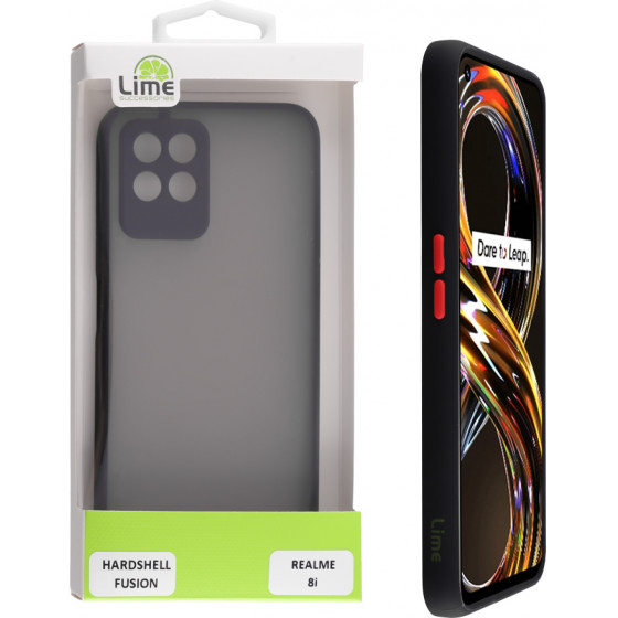 Lime ���� Realme 8i 6.5'' Hardshell Fusion Camera Guard Black With Red KEYS