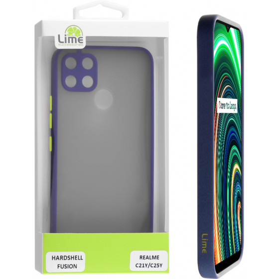 Lime ���� Realme C21Y/C25Y 6.5'' Hardshell Fusion Camera Guard Blue With Yellow KEYS