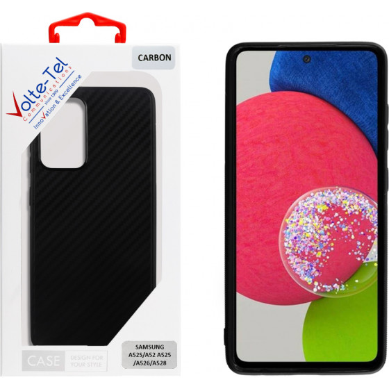 Volte-Tel ���� Samsung A52S/A52 A525/A526/A528 6.5'' Carbon Camera Protective BLACK - (5205308306082)