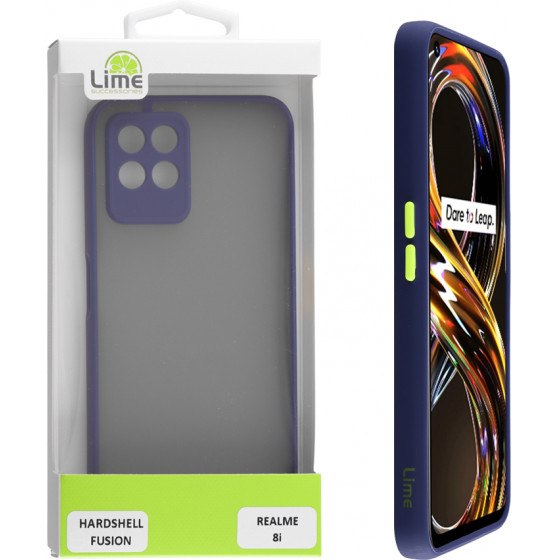 Lime ���� Realme 8i 6.5'' Hardshell Fusion Camera Guard Blue With Yellow KEYS