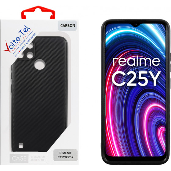 Volte-Tel ���� Realme C21Y/C25Y 6.5'' Carbon Camera Protective BLACK - (5205308306075)