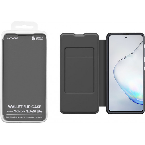 Samsung ���� Note 10 Lite N770 6.7'' Flip Wallet Cover Black - (GP-FWN770AMA)