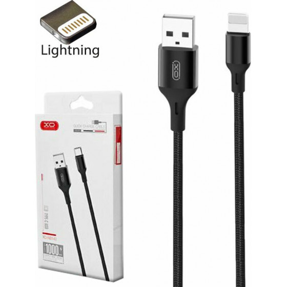 XO NB143 Lightning Data Cable 2.0M Black