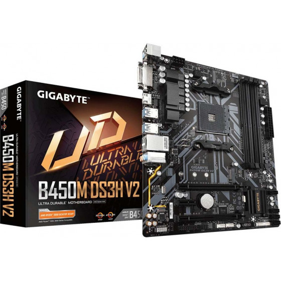 Gigabyte Motherboard AM4 (rev. 1.0) - (B450M DS3H V2)