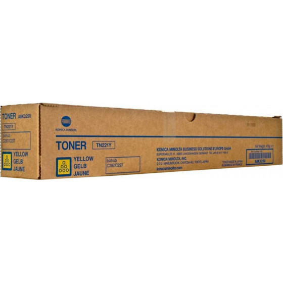 KONICA MINOLTA BIZHUB C227/287 TONER YELLOW - (A8K3250)