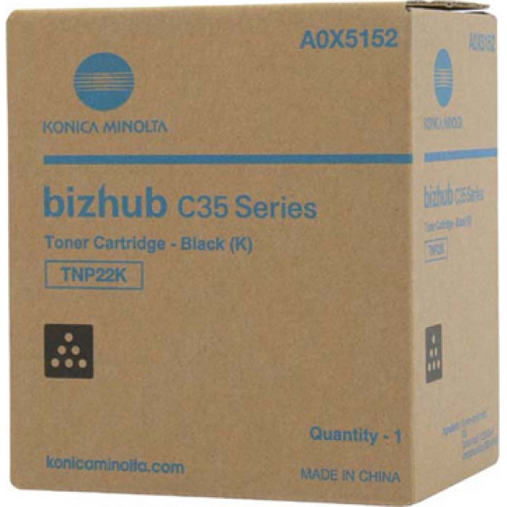 KONICA MINOLTA BIZHUB C35P BLACK TNR TNP22K - (A0X5152)