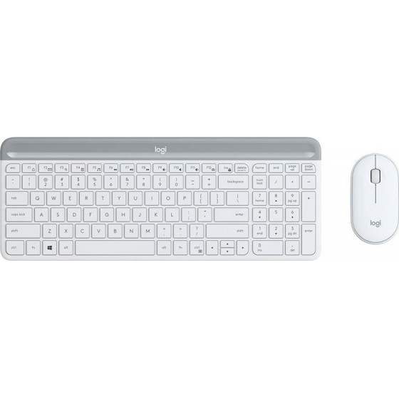 Logitech MK470 Slim Wireless Combo White,US International (Qwerty) - (920-009205)
