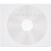 MediaRange Adhesive-backed fleece Sleeves for 1 disc White/semi-clear, Pack 50 - (BOX69-50)