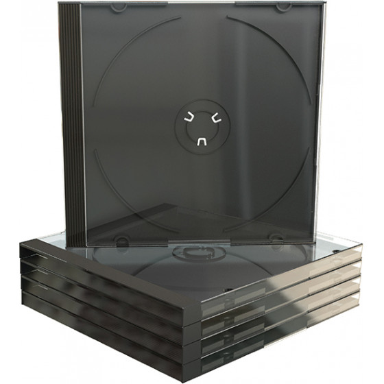 MediaRange CD Jewelcase for 1 disc 10.4mm machine packing grade Black tray - (BOX22-M)