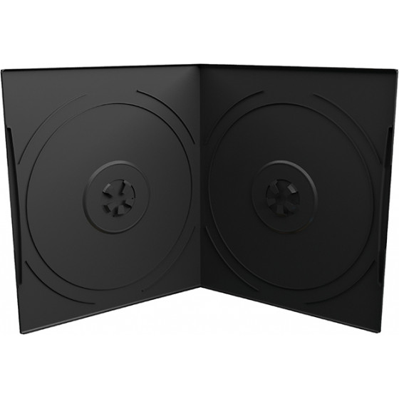 MediaRange DVD Case for 2 discs, 7mm, pocket sized, Black - (BOX10-2)