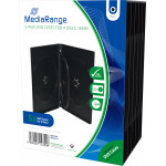 MediaRange DVD Case for 4 discs 14mm Black Pack 5 - (BOX35-4)