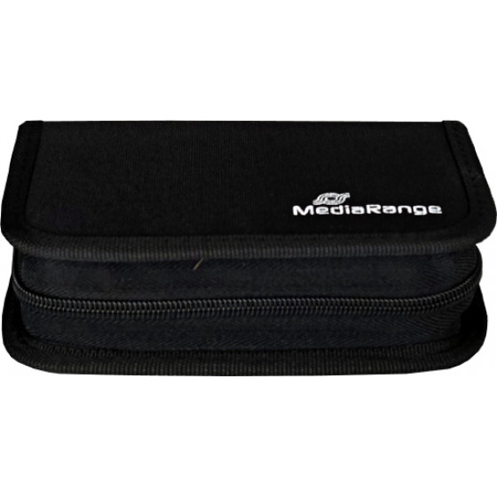 MediaRange Media Storage Wallet for 6 USB Flashdrives & 3 SD Memory Cards Nylon Black - (BOX98)