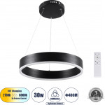 GloboStar VENOM �������� ��������� ���������-������ LED CCT 30W 3513lm 120� AC 220-240V - �������� �������� ���� ���������������� All In One ����� 6000K+������ 4500K+����� 2700K Dimmable �40cm - ����� - 3 Years Warranty - (61173)