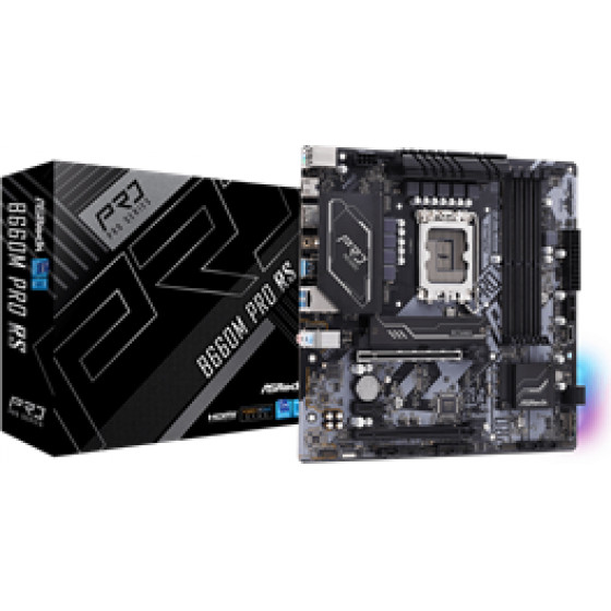 Asrock Mb Socket Intel LGA1700 12th GEN, Cs Intel B660, 4 Dimm Sockets DDR4, DP/HDMI, Lan GIGABIT, MICRO-ATX, 2YW. - (B660M Pro RS)