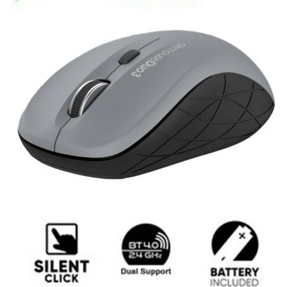 Alcatroz Bluetooth 4.0/Wireless Mouse Duo 3 Silent Gray - (AMD3SG)