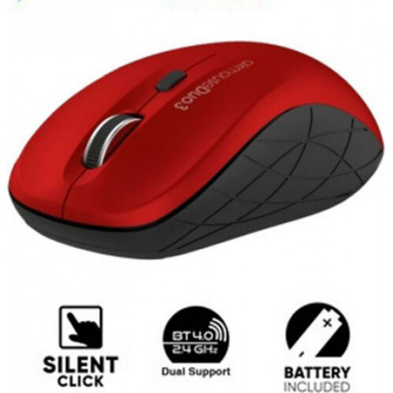 Alcatroz Bluetooth 4.0/Wireless Mouse Duo 3 Silent Red - (AMD3SR)