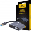 Cablexpert 4K Usb To Hdmi + Vga Display Adapter Space Grey Retail Pack - (A-USB3-HDMIVGA-01)