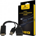 Cablexpert Active 4K Hdmi To Display Port Adapter Black Retail Pack - (A-HDMIM-DPF-01)