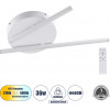 GloboStar Draco ��������� ������ �������� Linear Design Led Cct 36W 4428lm 120� Ac 220-240V - �������� �������� ���� ���������������� All In One ����� 6000k+������ 4500k+����� 2700k Dimmable �50 x �6cm - ����� - 3 Years Warranty - (61092)