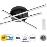 GloboStar Draco ��������� ������ �������� Linear Design Led Cct 45W 5535lm 120� Ac 220-240V - �������� �������� ���� ���������������� All In One ����� 6000k+������ 4500k+����� 2700k Dimmable �50 x �11cm - ����� - 3 Years Warranty - (61093)