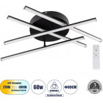 GloboStar Draco ��������� ������ �������� Linear Design Led Cct 60W 7380lm 120� Ac 220-240V - �������� �������� ���� ���������������� All In One ����� 6000k+������ 4500k+����� 2700k Dimmable �60 x �11cm - ����� - 3 Years Warranty - (61095)