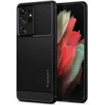 Spigen ���� Soft TPU Rugged Armor Samsung G998B Galaxy S21 Ultra 5G ����� - (ACS02349)