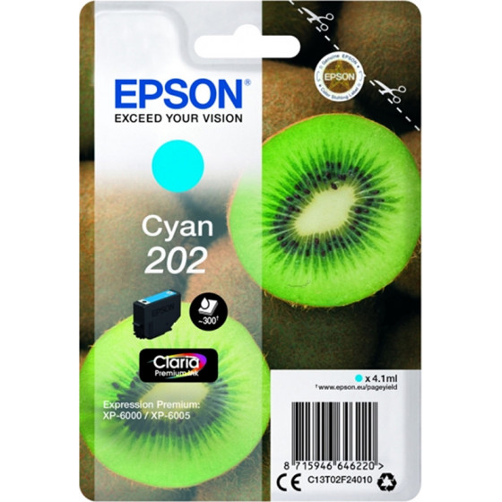 Epson ������ Inkjet 202 Cyan - (C13T02F24010)