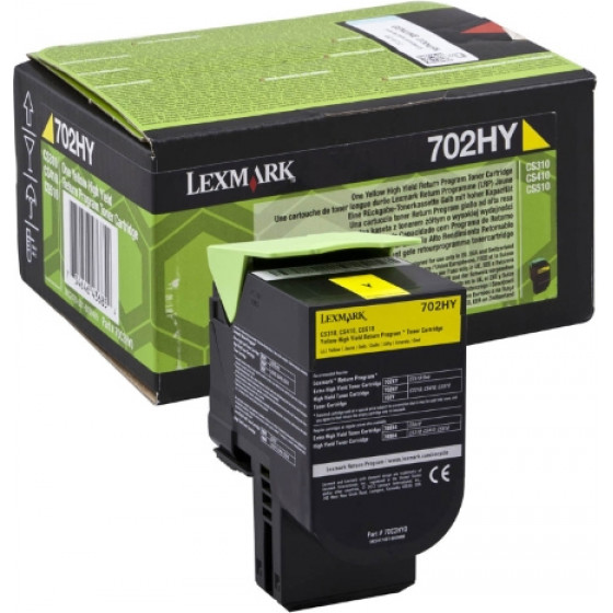 LEXMARK CS310/410/510 YELLOW TONER CRTR HC (702HY) RETURN 3k - (70C2HY0)