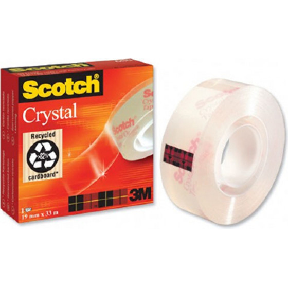 3M ������ ������� ������ Scotch Crystal 19 mm x 33 m (Boxed) (�������) - (6001933)
