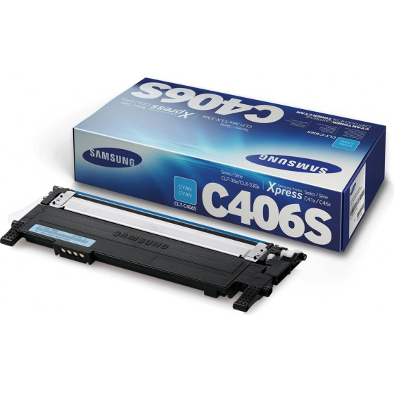 Samsung CLT-C406S Cyan Toner Cartridge - (ST984A)