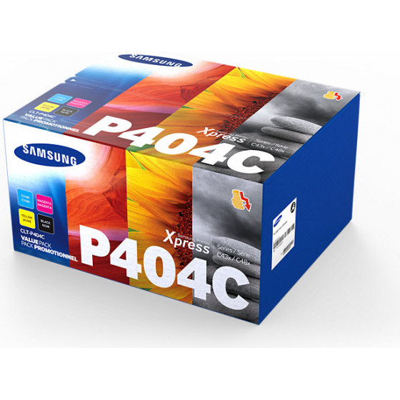 Samsung CLT-P404C 4-pk CYMK Toner Cartridge - (SU365A)
