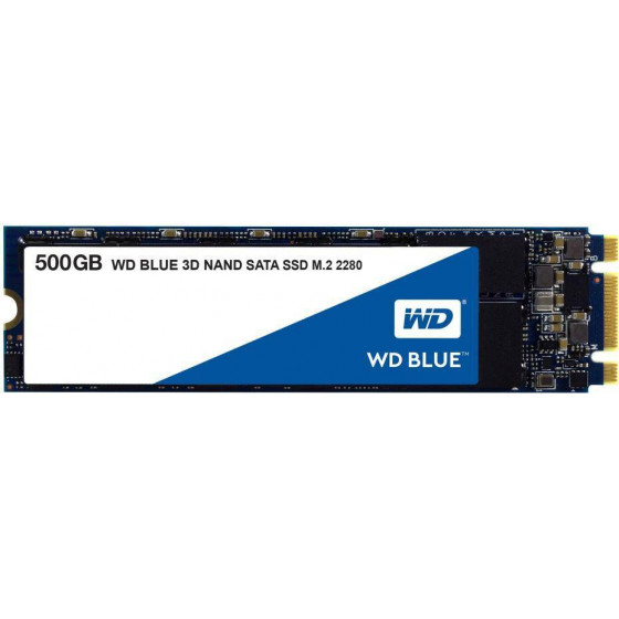 Western Digital ������ SSD 3D NAND M.2 SATA III Blue 500GB - (WDS500G2B0B)