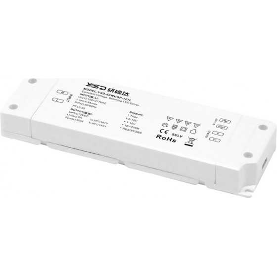 YSD ����������� Dc 60WUGP-12, 12VDC, 60W, 5A, IP20, Dimmable - (YSD-60WUGP-12)