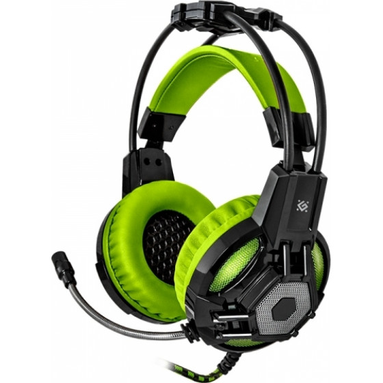 Defender Lester Stereo Headphones 2.2m Green Black - (64543)