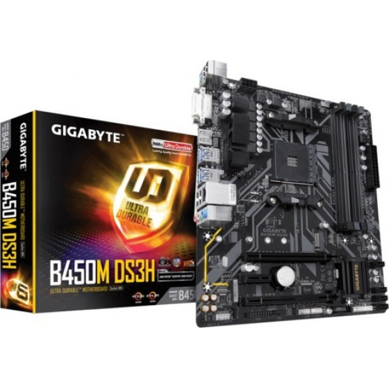 Gigabyte Motherboard B450M DS3H r1.1 , AM4 ,Matx - (GAB45MDSH-00-G11)