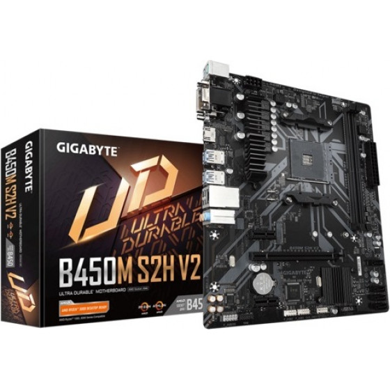 Gigabyte Motherboard B450M S2H V2, AM4 ,Matx - (GAB45M2H2-00-G)