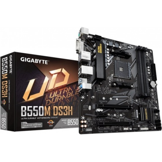 Gigabyte Motherboard B550M DS3H 1.1, AM4 ,Matx - (GAB55MDSH-00-G11)