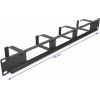 DeLock Cable Managment ��� Rack 4 ������, 1U, ��������� - (66658)