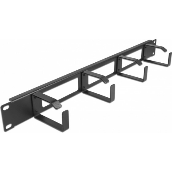 DeLock Cable Managment ��� Rack 4 ������, 1U, ��������� - (66658)