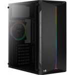 Aerocool Pc Case Mid Tower 192.5x412.5x392mm, 1x Rgb Fan - (SPLIT-G-BK-V1)