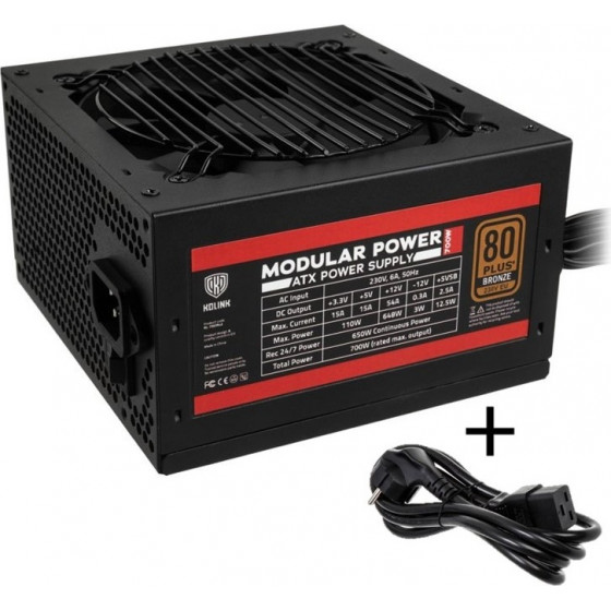 Kolink Modular Power 80 PLUS Bronze PSU 700 Watt PC Power Supply - With Cable - (NEKL-040)
