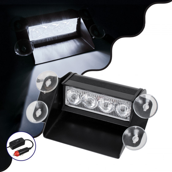GloboStar PRO Series ����� �������� �� ��������� �������� ��� �������� �������� ����������� ��� ���������� & ������� 9 ������������ �������� STROBE LED SMD 4W DC 10-30V IP20 ����� ����� 6000K - (85104)