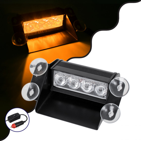 GloboStar PRO Series ����� �������� �� ��������� �������� ��� �������� �������� ������ �������� ��� ���������� & ������� 9 ������������ �������� STROBE LED SMD 4W DC 10-30V IP20 ��������� - (85103)