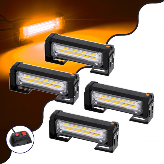GloboStar PRO Series ��� 4 x ������ �������� �������� ������ �������� ��� ���������� & ������� 13 ������������ �������� LED CREE CXB COB 36W DC 10-30V ��������� IP65 ��������� - (85033)