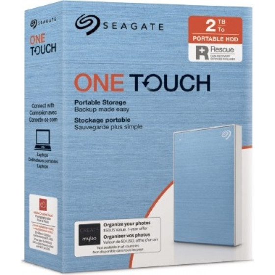 SEAGATE HDD EXT ONE TOUCH DRIVE 2T,USB3,BLUE,2.5'' - (STKB2000402)
