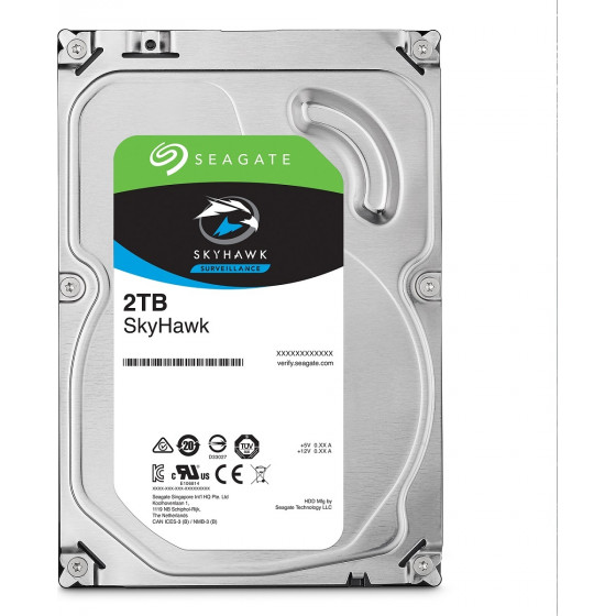 SEAGATE HDD, SKYHAWK, 2TB ,5400 ,3.5'', - (ST2000VX015)