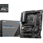 MSI MB SOCKET INTEL LGA1700 12th GEN, CS INTEL Z690, 4 DIMM SOCKETS DDR4, DP/HDMI, LAN INTEL 2.5G, ATX, 3YW. - (PRO Z690-A DDR4)
