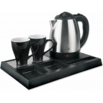 LIFE WELCOME HOTEL TRAY FOR HOTELS WITH 1.2L INOX WATER KETTLE AND 2 CERAMIC CUPS - (221-0111)